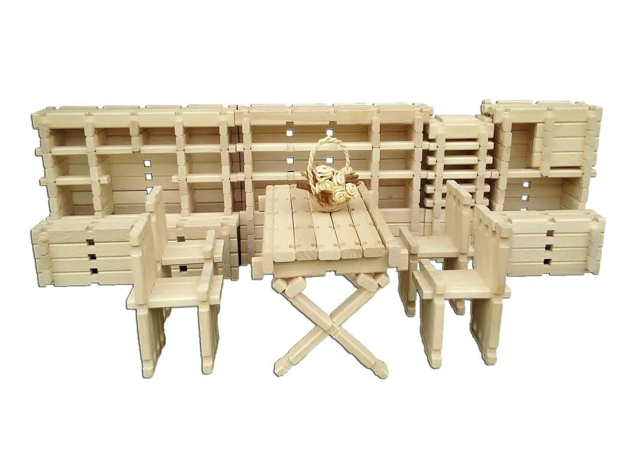 LOGO-BURG wooden toy kit, wooden building blocks, wooden building blocks