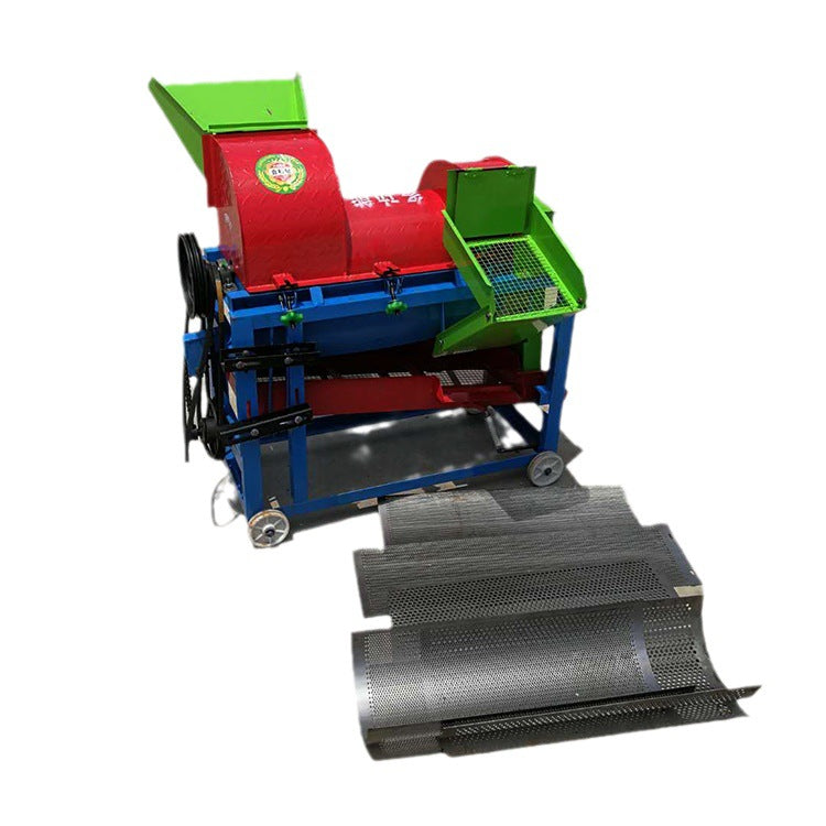 Corn, soybeans, barley, wheat, threshing machine