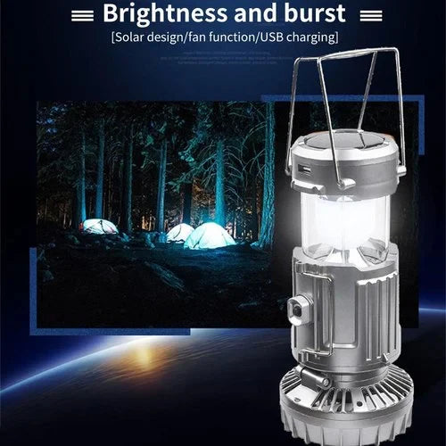 MJAA?-Portable LED Camping Lantern With Fan