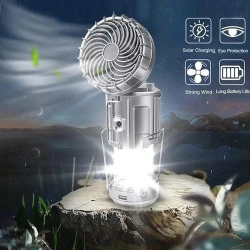 MJAA?-Portable LED Camping Lantern With Fan