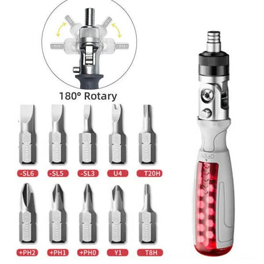 10 in 1 Multi-Angle Ratchet Screwdriver