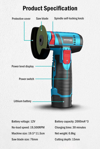 ??Multi-functional machine, mini brushless angle grinder, can cut, grind and polish??