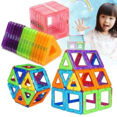 3D magnetic building blocks