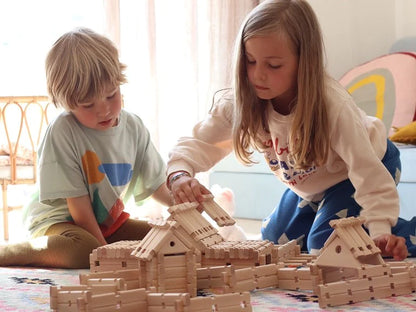 LOGO-BURG wooden toy kit, wooden building blocks, wooden building blocks