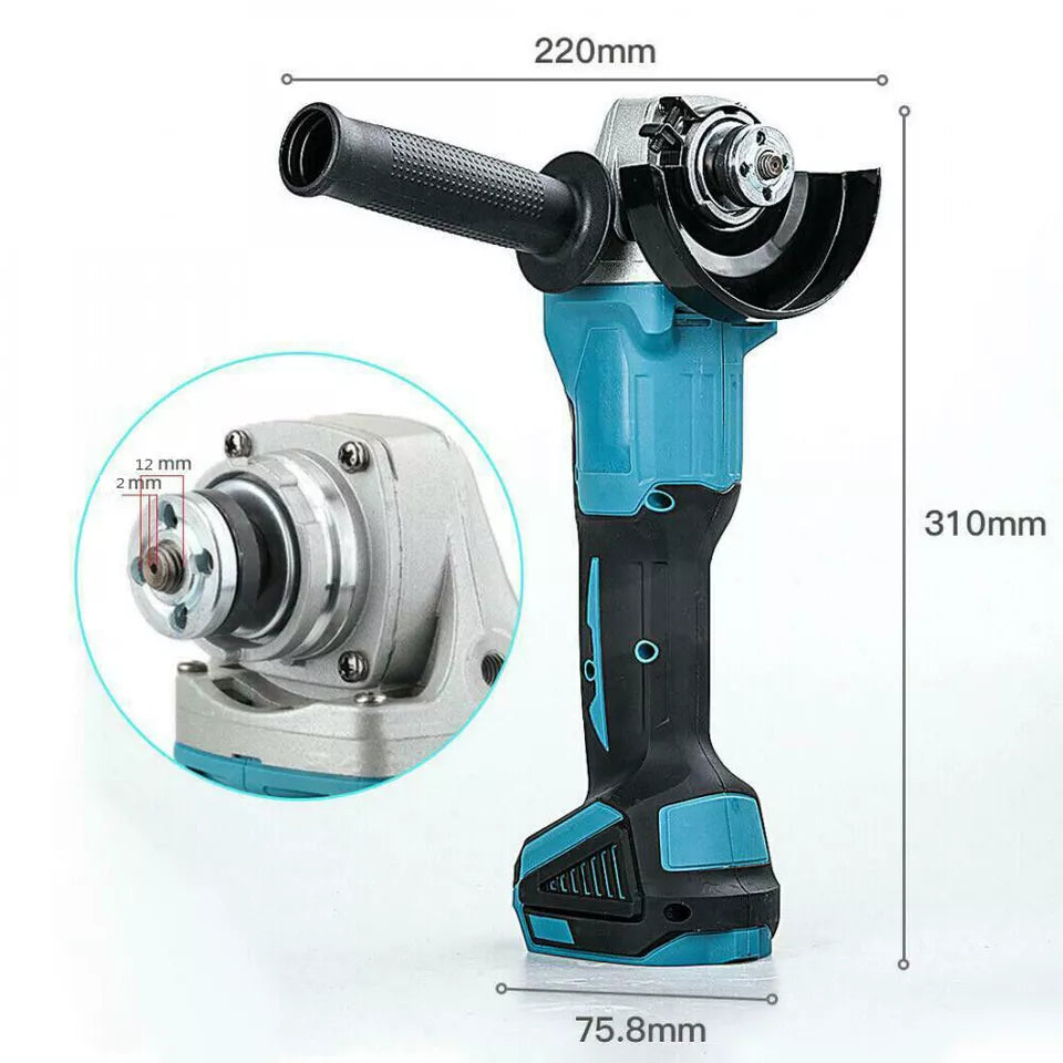 18V 125mm Brushless Angle Grinder For Makita Cordless Machine Cut & Polish Tool