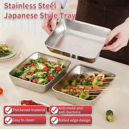 🔥🔥🔥Stainless Steel Square Plate（With Lid）🔥🔥🔥