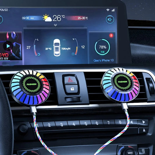 🔥Bluetooth Car RGB Ambient Light USB Vehicle Rhythm Fragrance Lamp Strip Air Freshener🔥