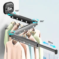 🔥🔥🔥Suction Wall Mount Folding Clothes Drying Rack🔥🔥🔥