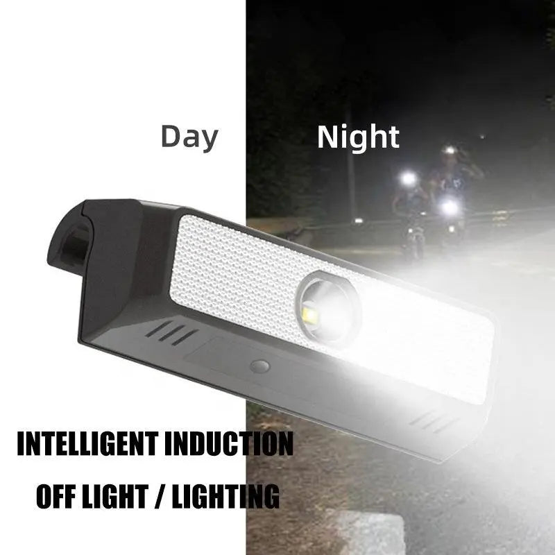 INBIKE 300lm Solar Energy USB Solar Powered Bicycle Light LED Front Light with Bell Horn Solar mountain bike lights