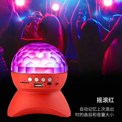 LED Stage Audio Colorful Light Speaker Radio Mini Wireless Audio Square Dance Speaker
