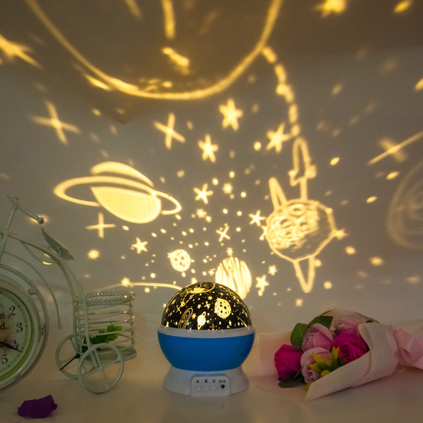 Creative Gift starry sky Night Lamp 360 Degree Rotation Small Star  Night Light