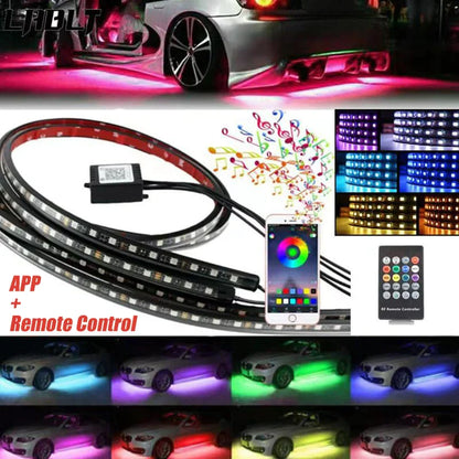 🔥49% OFF🔥 2023 Car Chassis Flexible RGB Waterproof LED Strip Lights (4PCS)