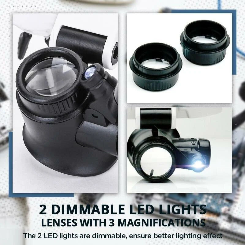 LED Glasses Magnifier 8x 15x 23x(🔥Hot sale 🔥48% OFF)